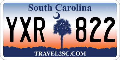 SC license plate YXR822