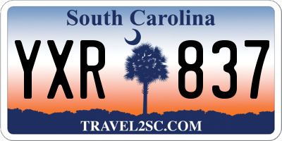 SC license plate YXR837