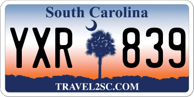 SC license plate YXR839