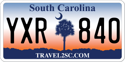 SC license plate YXR840