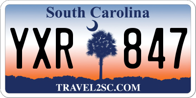 SC license plate YXR847