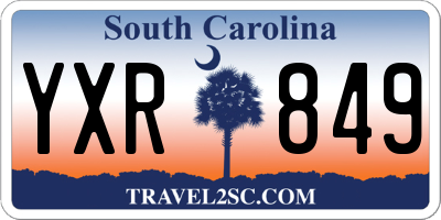 SC license plate YXR849