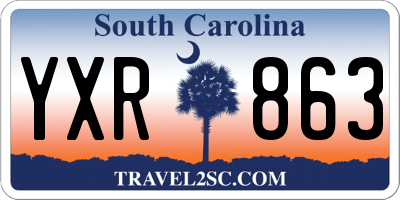 SC license plate YXR863