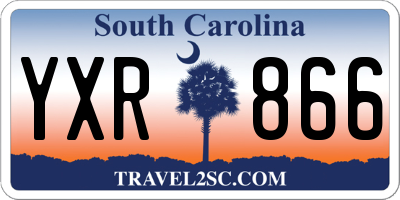 SC license plate YXR866