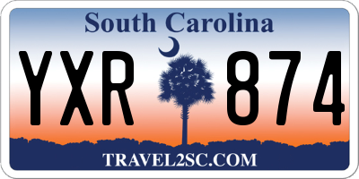 SC license plate YXR874