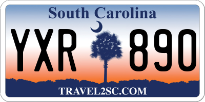 SC license plate YXR890