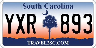 SC license plate YXR893