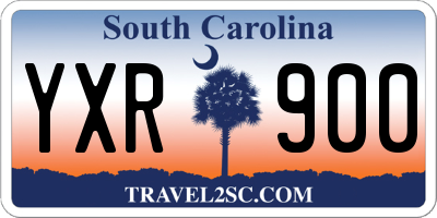 SC license plate YXR900
