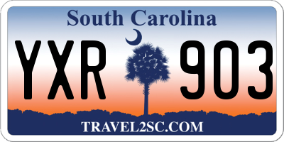 SC license plate YXR903