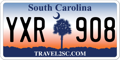 SC license plate YXR908