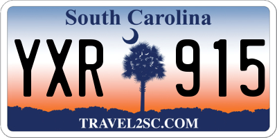 SC license plate YXR915