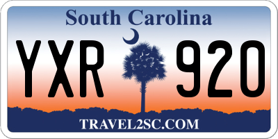 SC license plate YXR920