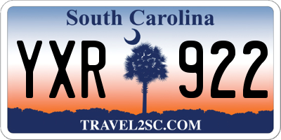 SC license plate YXR922
