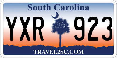 SC license plate YXR923