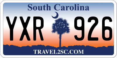SC license plate YXR926