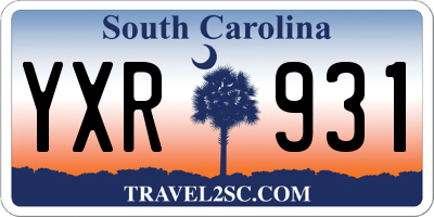 SC license plate YXR931