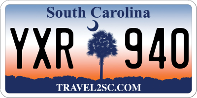 SC license plate YXR940