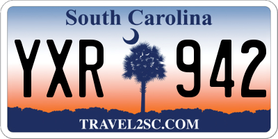SC license plate YXR942