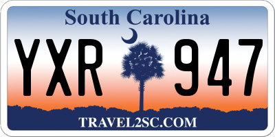 SC license plate YXR947