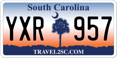 SC license plate YXR957