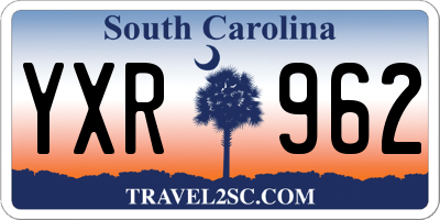 SC license plate YXR962
