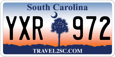 SC license plate YXR972