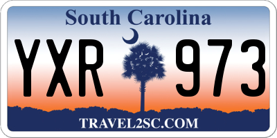 SC license plate YXR973