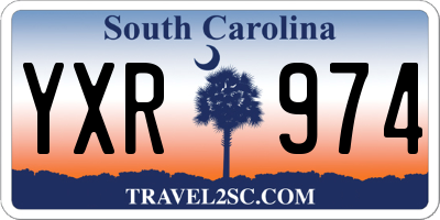 SC license plate YXR974