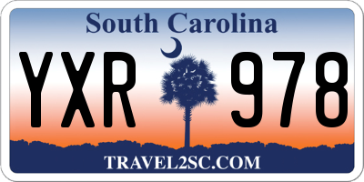 SC license plate YXR978