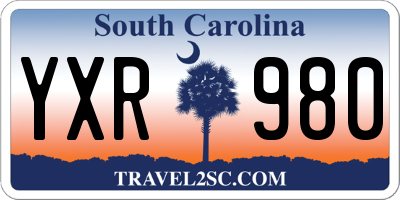 SC license plate YXR980