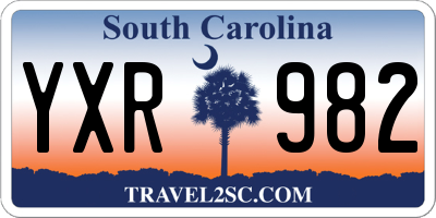 SC license plate YXR982