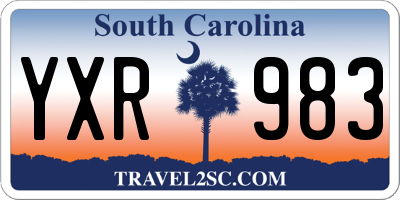 SC license plate YXR983