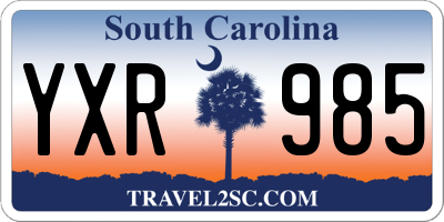 SC license plate YXR985