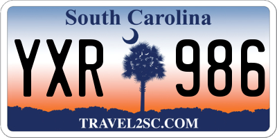 SC license plate YXR986