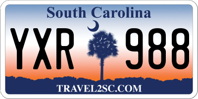 SC license plate YXR988
