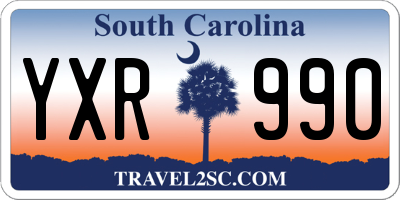 SC license plate YXR990