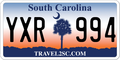 SC license plate YXR994