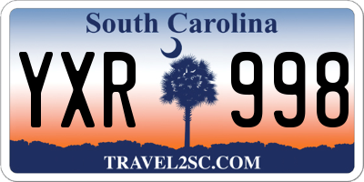 SC license plate YXR998