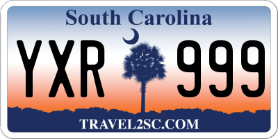 SC license plate YXR999