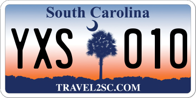 SC license plate YXS010