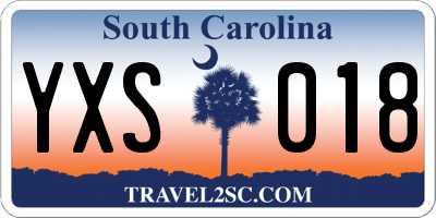 SC license plate YXS018