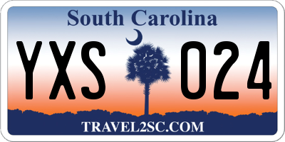 SC license plate YXS024