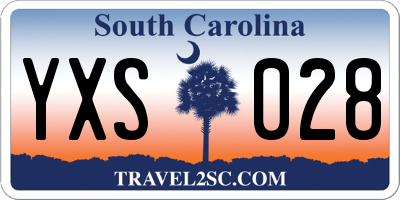 SC license plate YXS028