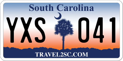 SC license plate YXS041