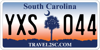 SC license plate YXS044