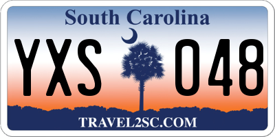 SC license plate YXS048