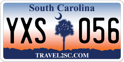 SC license plate YXS056