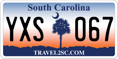SC license plate YXS067