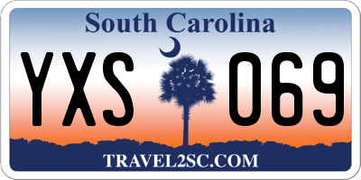 SC license plate YXS069