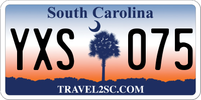 SC license plate YXS075